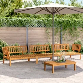 Set de sofás de palets de jardín 4 pzas madera maciza de acacia de , Sofás de exterior - Ref: Foro24-3209435, Precio: 472,95 ...