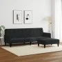 Zweiplätziges Schlafsofa mit schwarzem Samthocker. von , Sofas - Ref: Foro24-3258101, Preis: 329,28 €, Rabatt: %