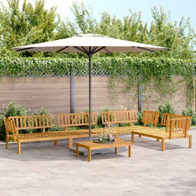 Set de sofás de palets de jardín 5 pzas madera maciza de acacia de , Sofás de exterior - Ref: Foro24-3209442, Precio: 647,66 ...