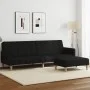 Zweiplätziges Schlafsofa mit Hocker, schwarzer Stoff. von , Sofas - Ref: Foro24-3258090, Preis: 356,38 €, Rabatt: %