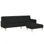 Zweiplätziges Schlafsofa mit Hocker, schwarzer Stoff. von , Sofas - Ref: Foro24-3258090, Preis: 356,38 €, Rabatt: %