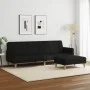 Zweiplätziges Schlafsofa mit Hocker, schwarzer Stoff. von , Sofas - Ref: Foro24-3258090, Preis: 356,38 €, Rabatt: %