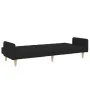 Zweiplätziges Schlafsofa mit Hocker, schwarzer Stoff. von , Sofas - Ref: Foro24-3258090, Preis: 356,38 €, Rabatt: %