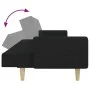 Zweiplätziges Schlafsofa mit Hocker, schwarzer Stoff. von , Sofas - Ref: Foro24-3258090, Preis: 356,38 €, Rabatt: %