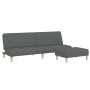 Sofá cama de 2 plazas con taburete tela gris oscuro de , Sofás - Ref: Foro24-3258086, Precio: 313,41 €, Descuento: %