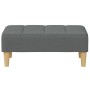 Sofá cama de 2 plazas con taburete tela gris oscuro de , Sofás - Ref: Foro24-3258086, Precio: 313,41 €, Descuento: %