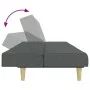 Sofá cama de 2 plazas con taburete tela gris oscuro de , Sofás - Ref: Foro24-3258086, Precio: 321,03 €, Descuento: %