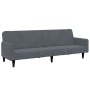 Sofá cama de 2 plazas con taburete terciopelo gris oscuro de , Sofás - Ref: Foro24-3258099, Precio: 339,61 €, Descuento: %