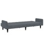 Sofá cama de 2 plazas con taburete terciopelo gris oscuro de , Sofás - Ref: Foro24-3258099, Precio: 339,61 €, Descuento: %