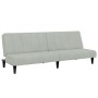 Sofá cama de 2 plazas con taburete terciopelo gris claro de , Sofás - Ref: Foro24-3258092, Precio: 293,55 €, Descuento: %