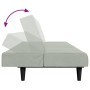 Sofá cama de 2 plazas con taburete terciopelo gris claro de , Sofás - Ref: Foro24-3258092, Precio: 293,55 €, Descuento: %