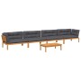 Set de sofás de palets de jardín y cojines 5 pzas madera acacia de , Sofás de exterior - Ref: Foro24-3209505, Precio: 1,00 €,...