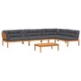 Set de sofás de palets de jardín y cojines 5 pzas madera acacia de , Sofás de exterior - Ref: Foro24-3209511, Precio: 1,00 €,...
