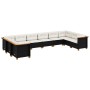 Set de sofás de jardín 10 pzas cojines ratán sintético negro de , Conjuntos de jardín - Ref: Foro24-3262019, Precio: 706,22 €...