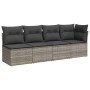 Set de sofás de jardín 11 pzas y cojines ratán sintético gris de , Conjuntos de jardín - Ref: Foro24-3267540, Precio: 684,98 ...
