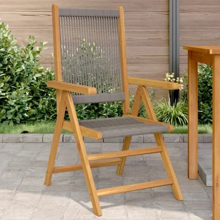 Sillas de jardín 2 uds madera maciza acacia polipropileno gris de , Sillas de jardín - Ref: Foro24-367655, Precio: 171,22 €, ...