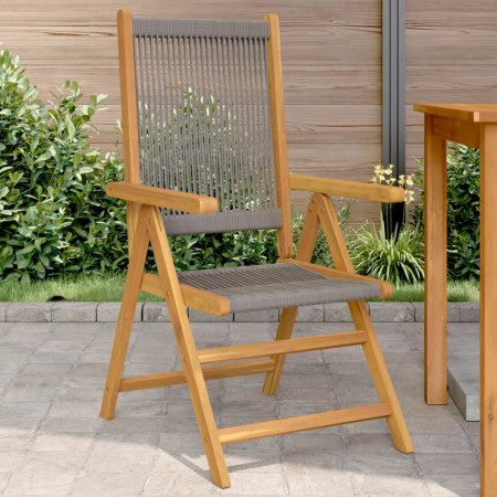 Sillas de jardín 2 uds madera maciza acacia polipropileno gris de , Sillas de jardín - Ref: Foro24-367655, Precio: 174,57 €, ...