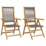 Sillas de jardín 2 uds madera maciza acacia polipropileno gris de , Sillas de jardín - Ref: Foro24-367655, Precio: 171,22 €, ...