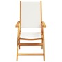 Sillas de jardín 2 uds madera maciza acacia y tela crema blanco de , Sillas de jardín - Ref: Foro24-367657, Precio: 154,52 €,...