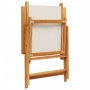 Sillas de jardín 2 uds madera maciza acacia y tela crema blanco de , Sillas de jardín - Ref: Foro24-367657, Precio: 154,52 €,...