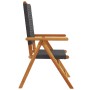 Sillas de jardín reclinables 4 uds ratán PE madera maciza negro de , Sillas de jardín - Ref: Foro24-3214520, Precio: 307,26 €...