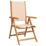 Sillas de jardín 2 uds madera maciza acacia y tela beige de , Sillas de jardín - Ref: Foro24-367660, Precio: 154,34 €, Descue...