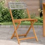 Sillas de bistró 2 uds madera maciza de acacia ratán PE gris de , Sillas de jardín - Ref: Foro24-367676, Precio: 82,38 €, Des...