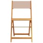 Sillas de bistró 2 uds madera maciza acacia y tela gris taupe de , Sillas de jardín - Ref: Foro24-367683, Precio: 85,70 €, De...