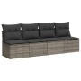 Set de sofás de jardín 11 pzas y cojines ratán sintético gris de , Conjuntos de jardín - Ref: Foro24-3276506, Precio: 637,89 ...