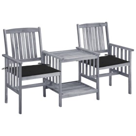 Sillas de jardín con mesita y cojines madera maciza acacia de , Conjuntos de jardín - Ref: Foro24-3061309, Precio: 165,79 €, ...