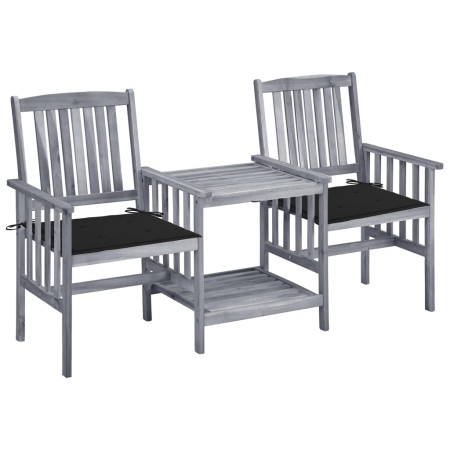Sillas de jardín con mesita y cojines madera maciza acacia de , Conjuntos de jardín - Ref: Foro24-3061309, Precio: 165,79 €, ...