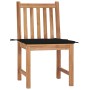 Sillas de jardín 2 unidades madera maciza de teca con cojines de , Sillas de jardín - Ref: Foro24-3062923, Precio: 243,62 €, ...