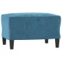 Sillón con taburete terciopelo azul 60 cm de , Sofás - Ref: Foro24-3201214, Precio: 204,82 €, Descuento: %