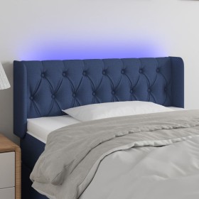 Cabecero con LED de tela azul 103x16x78/88 cm de , Cabeceros y pies de cama - Ref: Foro24-3123568, Precio: 54,35 €, Descuento: %