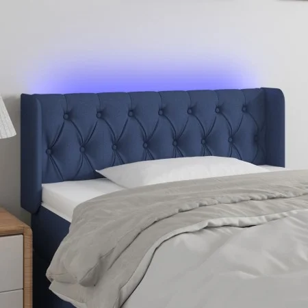 Headboard with blue fabric LED lights 103x16x78/88 cm by , Headboards and footboards - Ref: Foro24-3123568, Price: 55,82 €, D...