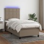 Cama box spring colchón y luces LED tela gris taupe 90x190 cm de , Camas y somieres - Ref: Foro24-3134841, Precio: 340,00 €, ...