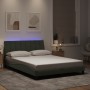 Estructura cama con luces LED terciopelo gris claro 140x190 cm de , Camas y somieres - Ref: Foro24-3213775, Precio: 205,94 €,...