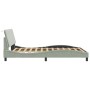 Estructura cama con luces LED terciopelo gris claro 140x190 cm de , Camas y somieres - Ref: Foro24-3213775, Precio: 205,94 €,...