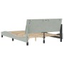 Estructura cama con luces LED terciopelo gris claro 140x190 cm de , Camas y somieres - Ref: Foro24-3213775, Precio: 205,94 €,...