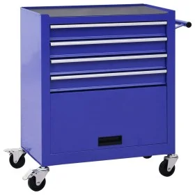 Werkzeugwagen mit 4 blauen Stahlschubladen von vidaXL, Lastenstapler - Ref: Foro24-147188, Preis: 217,15 €, Rabatt: %