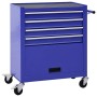 Carro para herramientas con 4 cajones acero azul de vidaXL, Carretillas de carga - Ref: Foro24-147188, Precio: 220,78 €, Desc...