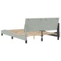 Estructura de cama con cabecero terciopelo gris claro 140x190cm de , Camas y somieres - Ref: Foro24-3207843, Precio: 201,08 €...