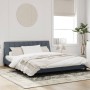 Estructura cama con cabecero terciopelo gris oscuro 180x200 cm de , Camas y somieres - Ref: Foro24-3207862, Precio: 257,88 €,...