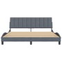 Estructura cama con cabecero terciopelo gris oscuro 180x200 cm de , Camas y somieres - Ref: Foro24-3207862, Precio: 257,88 €,...