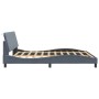 Estructura cama con cabecero terciopelo gris oscuro 180x200 cm de , Camas y somieres - Ref: Foro24-3207862, Precio: 257,88 €,...