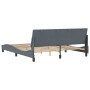 Estructura cama con cabecero terciopelo gris oscuro 180x200 cm de , Camas y somieres - Ref: Foro24-3207862, Precio: 257,88 €,...