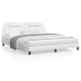 Estructura de cama cabecero cuero sintético blanco 180x200 cm de , Camas y somieres - Ref: Foro24-3208111, Precio: 255,37 €, ...