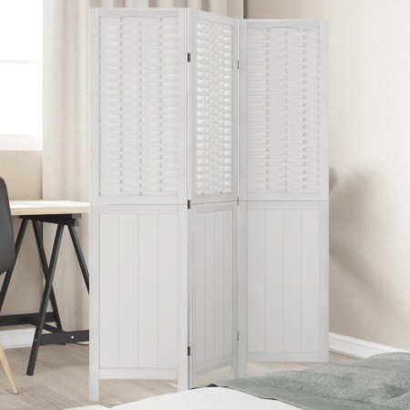Biombo separador de 3 paneles madera maciza Paulownia blanco de , Divisores de ambientes - Ref: Foro24-358717, Precio: 90,75 ...