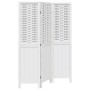 Biombo separador de 3 paneles madera maciza Paulownia blanco de , Divisores de ambientes - Ref: Foro24-358717, Precio: 90,75 ...