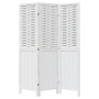 Biombo separador de 3 paneles madera maciza Paulownia blanco de , Divisores de ambientes - Ref: Foro24-358717, Precio: 90,75 ...